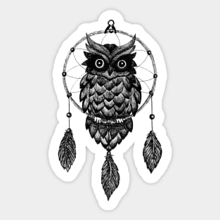 Dream Catcher Owl Sticker